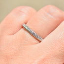 プラチナ 0.15カラット ダイヤモンド クローセット ハーフエタニティ スタッカーバンド