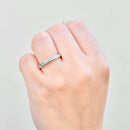 Platinum 0.22ct Diamond Channel-Set Half Eternity Stackable Band