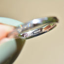 Platinum 0.22ct Diamond Channel-Set Half Eternity Stackable Band