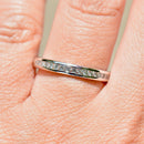 Platinum 0.22ct Diamond Channel-Set Half Eternity Stackable Band