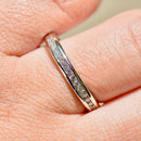 Platinum 0.22ct Diamond Channel-Set Half Eternity Stackable Band