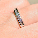 Platinum 0.22ct Diamond Channel-Set Half Eternity Stackable Band