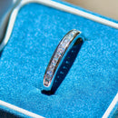 Platinum 0.22ct Diamond Channel-Set Half Eternity Stackable Band