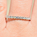 プラチナ 0.36カラット ダイヤモンド プロングセット ハーフエタニティ スタッカブルバンド