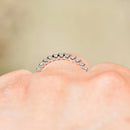 プラチナ 0.36カラット ダイヤモンド プロングセット ハーフエタニティ スタッカブルバンド