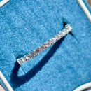 プラチナ 0.36カラット ダイヤモンド プロングセット ハーフエタニティ スタッカブルバンド