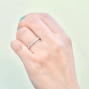 プラチナ 0.36カラット ダイヤモンド プロングセット ハーフエタニティ スタッカブルバンド