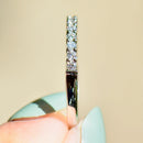 プラチナ 0.36カラット ダイヤモンド プロングセット ハーフエタニティ スタッカブルバンド