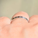 予約済み - 18カラット ホワイトゴールド 0.50カラット バゲット ダイヤモンド チャネルセット ハーフエタニティ スタッカブルバンド