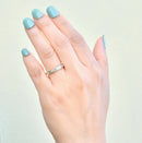 予約済み - 18カラット ホワイトゴールド 0.50カラット バゲット ダイヤモンド チャネルセット ハーフエタニティ スタッカブルバンド