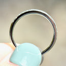 プラチナ 0.25カラット ダイヤモンド フラッシュセット ミルグレイン ハーフエタニティ スタッカブルバンド