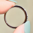 蓝宝石和钻石 18ct 白金半永恒可叠戴戒指（0.60 克拉）