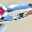 Ruby and Diamond Five-Stone Infinity Design 18ct White Gold Band (0.49ct)