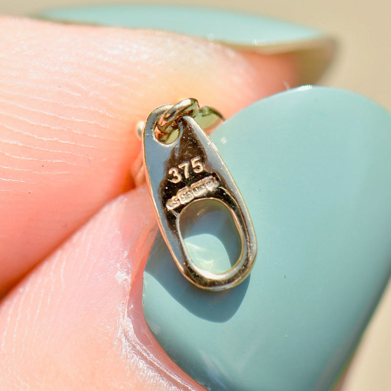 红宝石和钻石 9ct 黄金无限设计手链