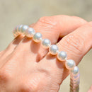 9ct 白金扣环 Akoya 珍珠项链（6-6.5 毫米）