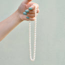 9ct 白金扣环 Akoya 珍珠项链（6-6.5 毫米）