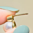 18ct Yellow Gold Pearl & Diamond Earrings