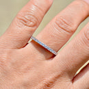 Tolkowsky 18ct White Gold Half Eternity Diamond Stackable Band