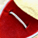 Tolkowsky 18ct White Gold Half Eternity Diamond Stackable Band