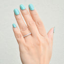 Tolkowsky 18ct White Gold Half Eternity Diamond Stackable Band