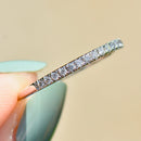 Tolkowsky 18ct White Gold Half Eternity Diamond Stackable Band