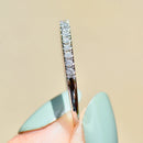 Tolkowsky 18ct White Gold Half Eternity Diamond Stackable Band