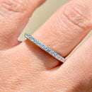 Tolkowsky 18ct White Gold Half Eternity Diamond Stackable Band