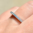 Tolkowsky 18ct White Gold Half Eternity Diamond Stackable Band