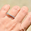 Tolkowsky 18ct White Gold Half Eternity Diamond Stackable Band