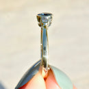 Vintage Sapphire and Diamond 9ct Yellow Gold Trilogy Engagement Ring