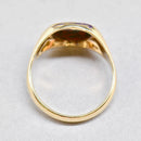 Vintage 1960s Bloodstone 9ct Yellow Gold Signet Ring