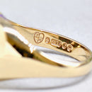 Vintage 1960s Bloodstone 9ct Yellow Gold Signet Ring