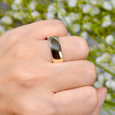 Vintage 1960s 9ct Yellow Gold 6.8mm Wide Traditional Court Standard Wedding Band