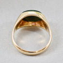 Vintage 1970s East-West Set Bloodstone 9ct Yellow Gold Signet Ring