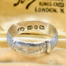 Antique Late Victorian Sterling Silver Engraved Buckle Ring