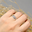 Antique Late Victorian Sterling Silver Engraved Buckle Ring