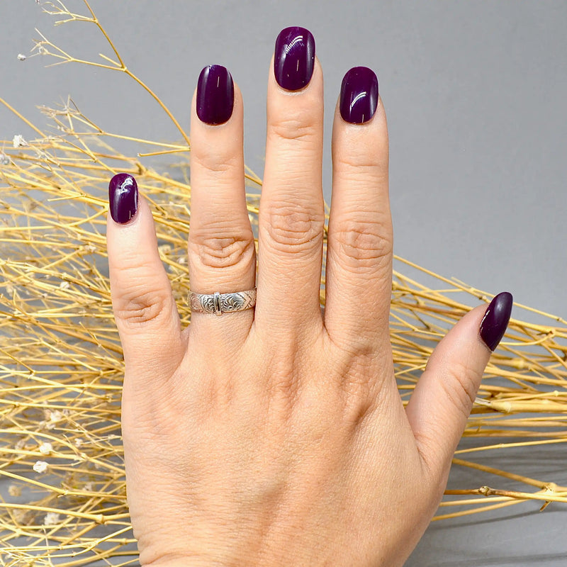 Antique Late Victorian Sterling Silver Engraved Buckle Ring