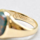 Vintage 1960s Small Bloodstone 9ct Yellow Gold Signet Ring