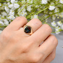 Vintage 1960s Small Bloodstone 9ct Yellow Gold Signet Ring