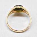 Vintage 1960s Small Bloodstone 9ct Yellow Gold Signet Ring