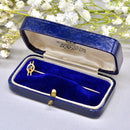Vintage Old-Cut No Heat Blue Sapphire 15ct/9ct Yellow Gold Stick Pin/Lapel Pin/Tie Pin Boxed