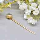 Antique Victorian 9ct Gold Moonstone Cabochon Stick Pin/Lapel Pin/Tie Pin