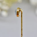 Antique Victorian 9ct Gold Moonstone Cabochon Stick Pin/Lapel Pin/Tie Pin