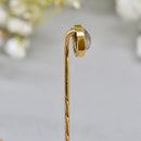 Antique Victorian 9ct Gold Moonstone Cabochon Stick Pin/Lapel Pin/Tie Pin