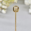 Antique Victorian 9ct Gold Moonstone Cabochon Stick Pin/Lapel Pin/Tie Pin