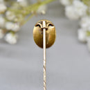 Antique Victorian 15ct/9ct Gold Banded Agate & Seed Pearl Star Stick Pin/Lapel Pin/Tie Pin Boxed