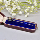 Antique Victorian 15ct/9ct Gold Banded Agate & Seed Pearl Star Stick Pin/Lapel Pin/Tie Pin Boxed