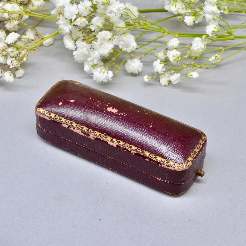 Antique Victorian 15ct/9ct Gold Banded Agate & Seed Pearl Star Stick Pin/Lapel Pin/Tie Pin Boxed