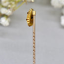 Antique Victorian Ruby 15ct/9ct Yellow Gold Stick Pin/Lapel Pin/Tie Pin