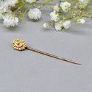 Antique Victorian Ruby 15ct/9ct Yellow Gold Stick Pin/Lapel Pin/Tie Pin
